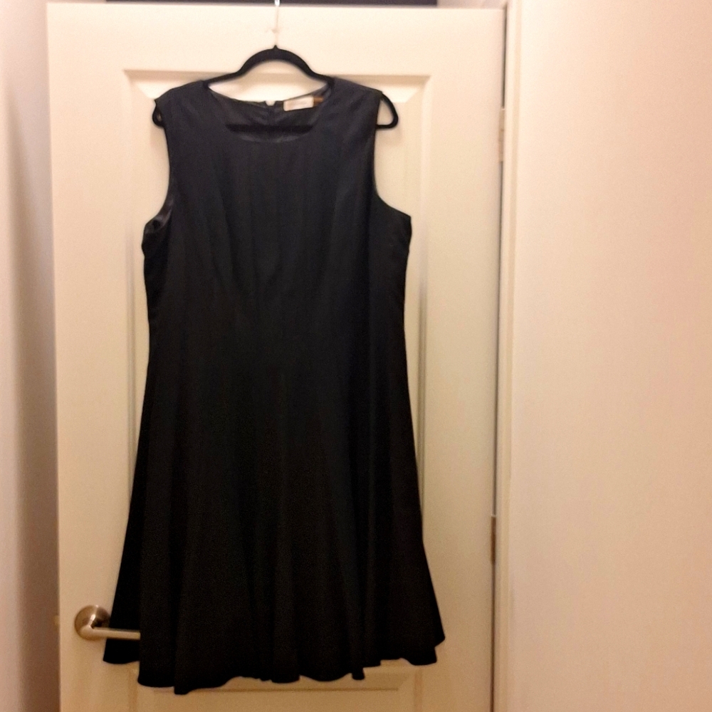 Calvin Klein black size 16w fit & flair midi dress.